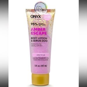 Onyx Amber Escape Body Lotion & Serum Duo - Gold and Pink